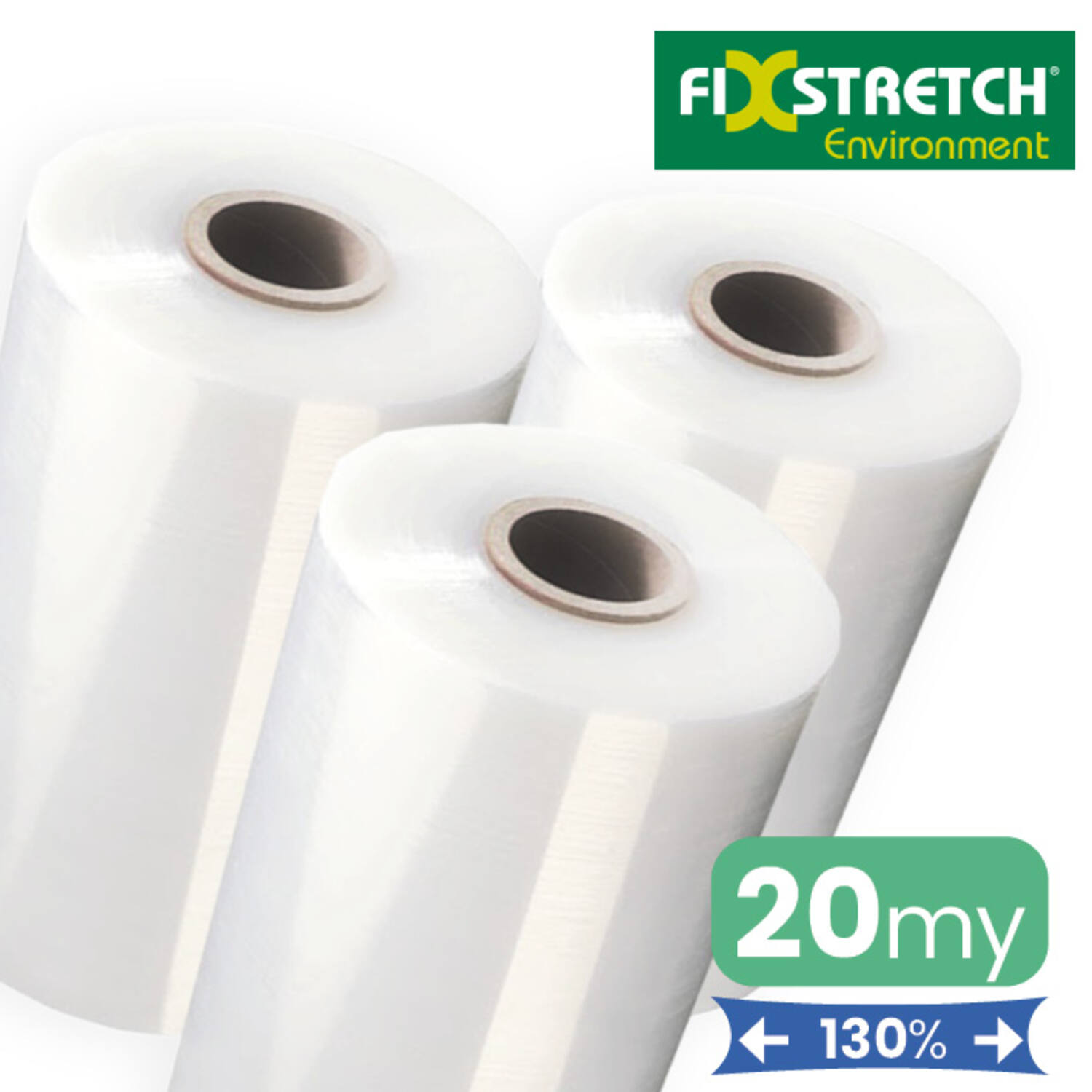 Machinefolie 20my 50cm FixStretch Environment transparant