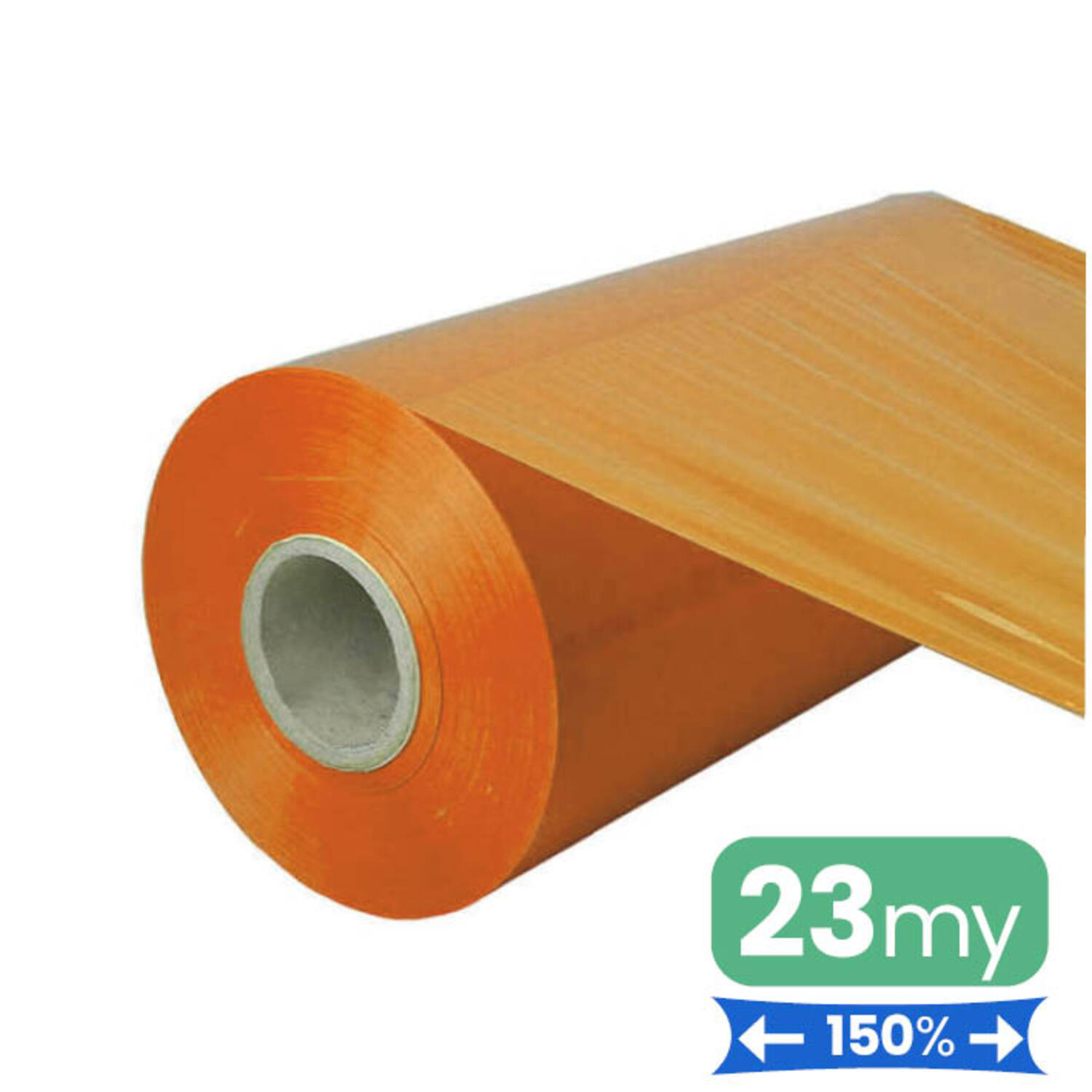 Machinewikkelfolie 23my 50cm oranje rek 150%