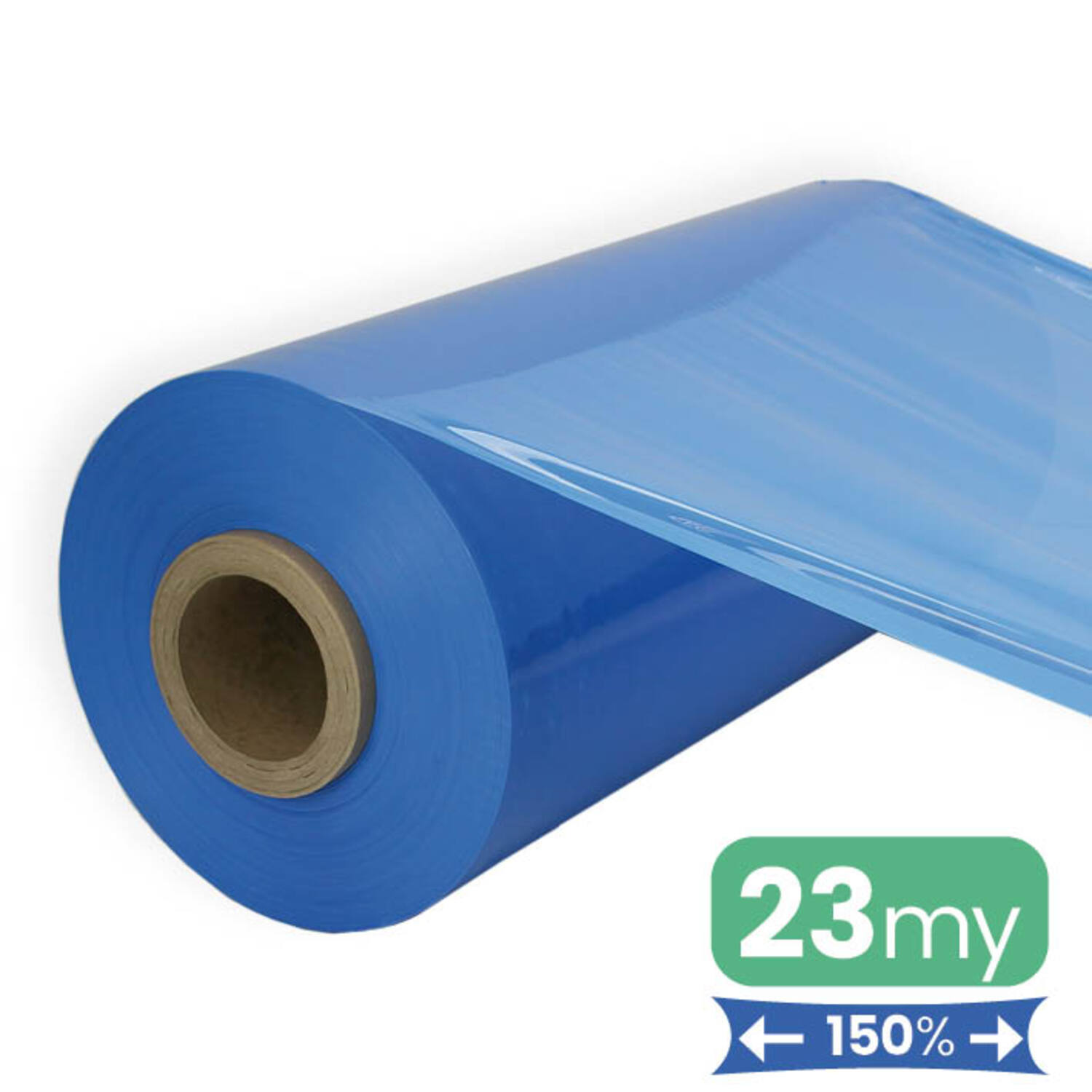 Machinefolie 23my 50cm blauw rek 150%
