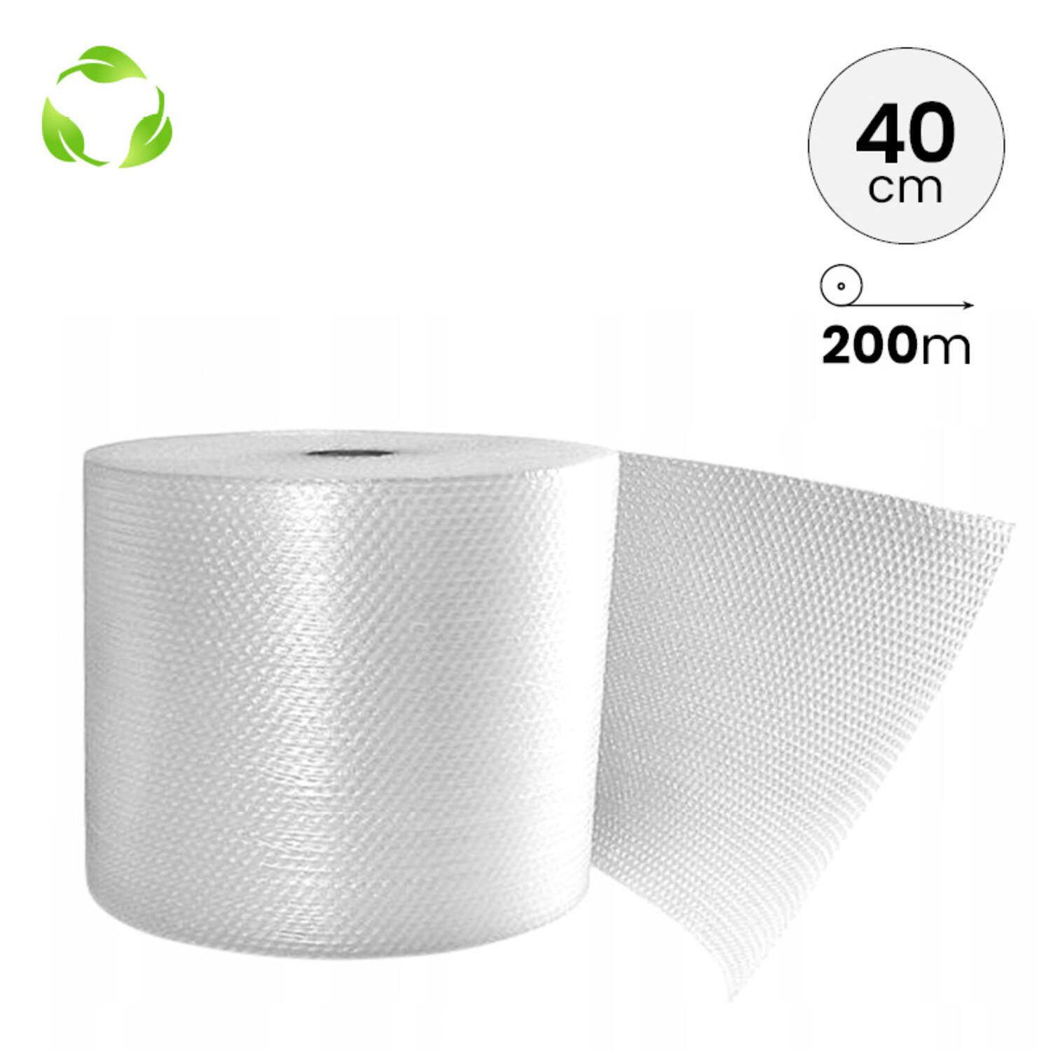 Luchtkussenfolie 40cm x 200mtr - 10x4mm nop T70