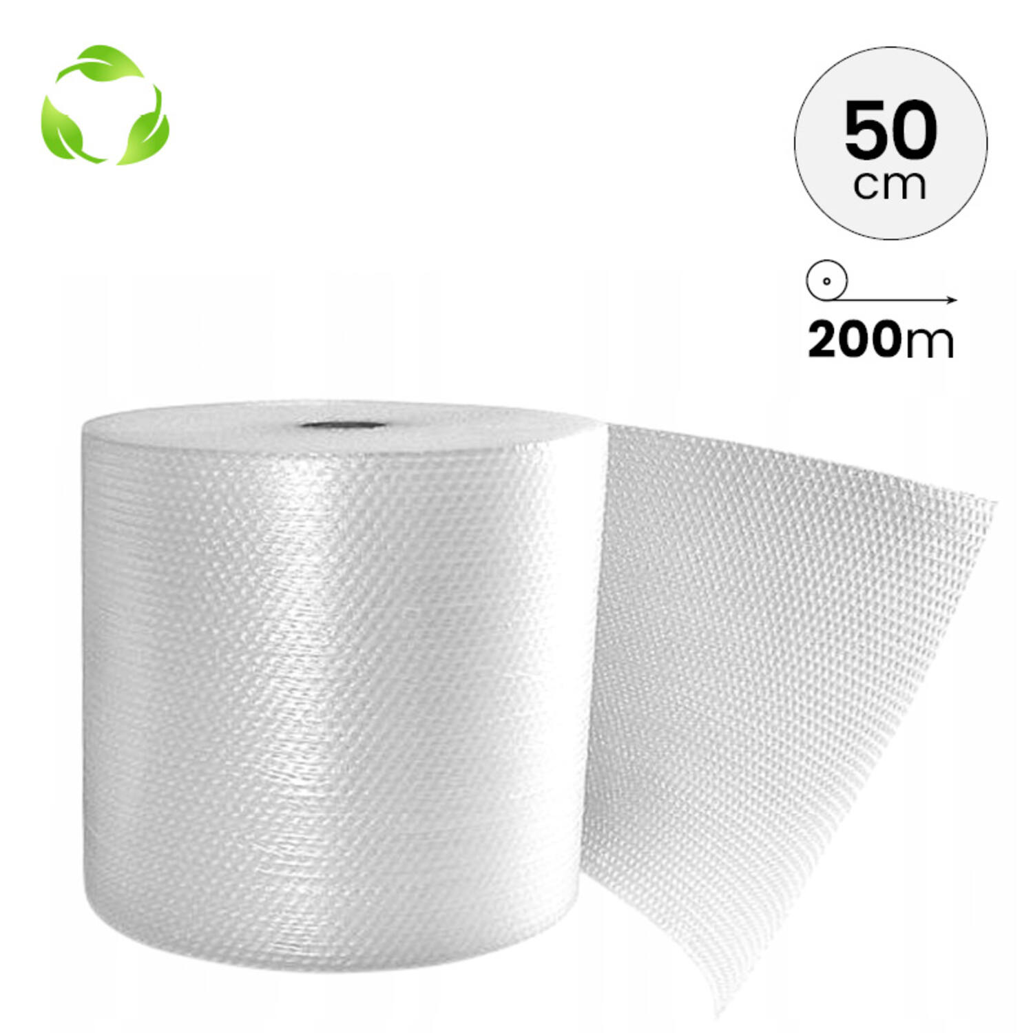 Luchtkussenfolie 50cm x 200mtr - 10x4mm nop T70