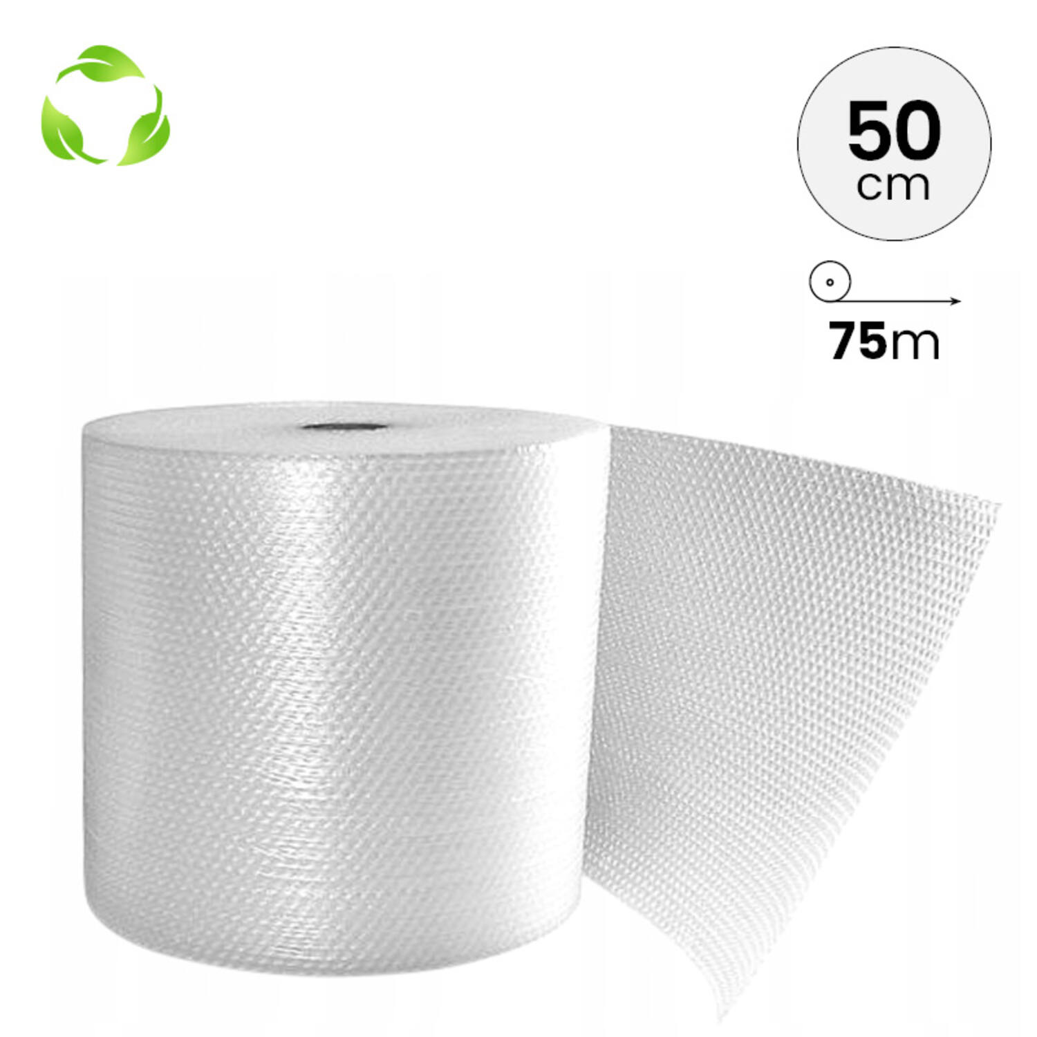Luchtkussenfolie 50cm x 75mtr - 25x10mm nop T70