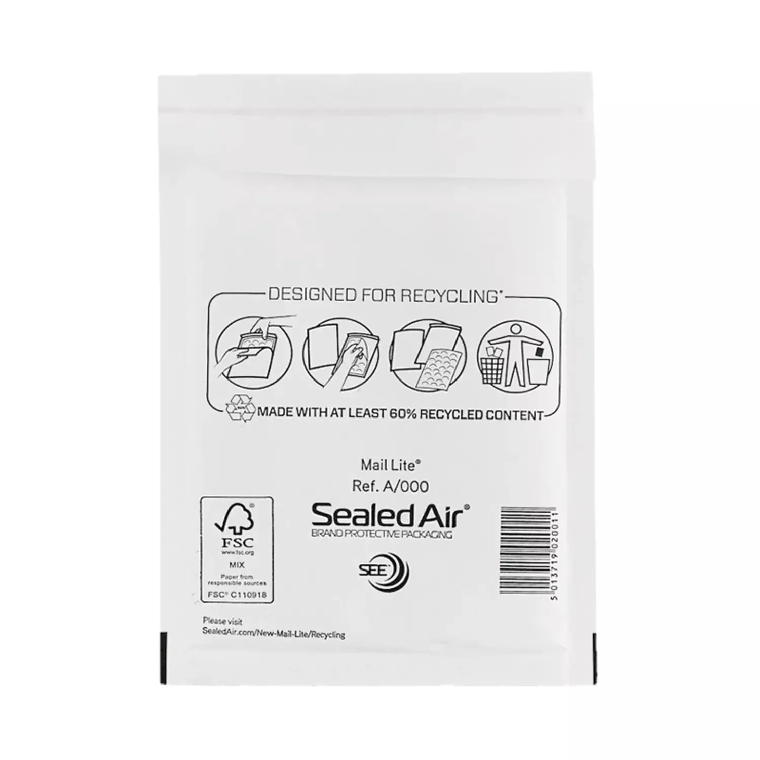 Luchtkussen envelop Mail Lite® Standard A/000 110x160mm wit