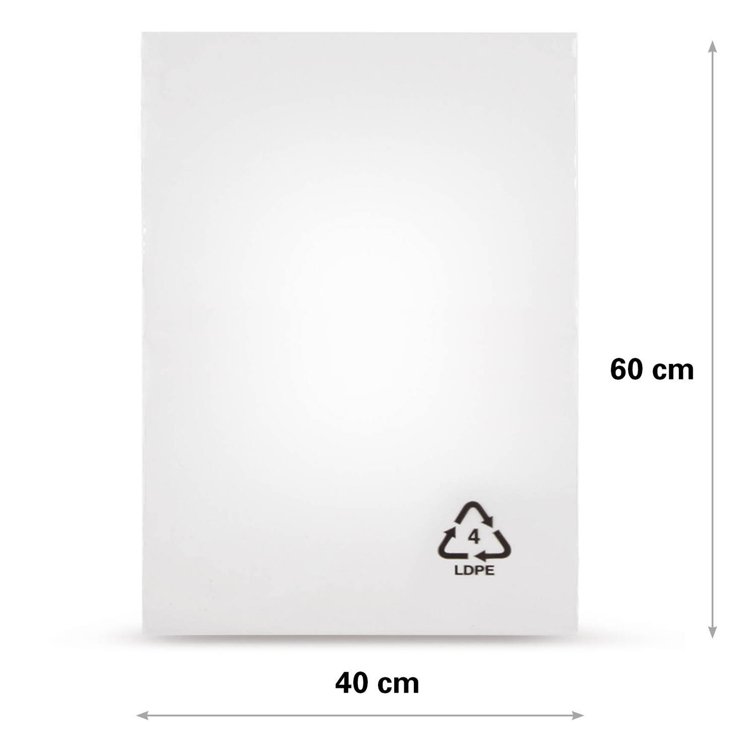 LDPE zakken 40 x 60cm 25mµ transparant
