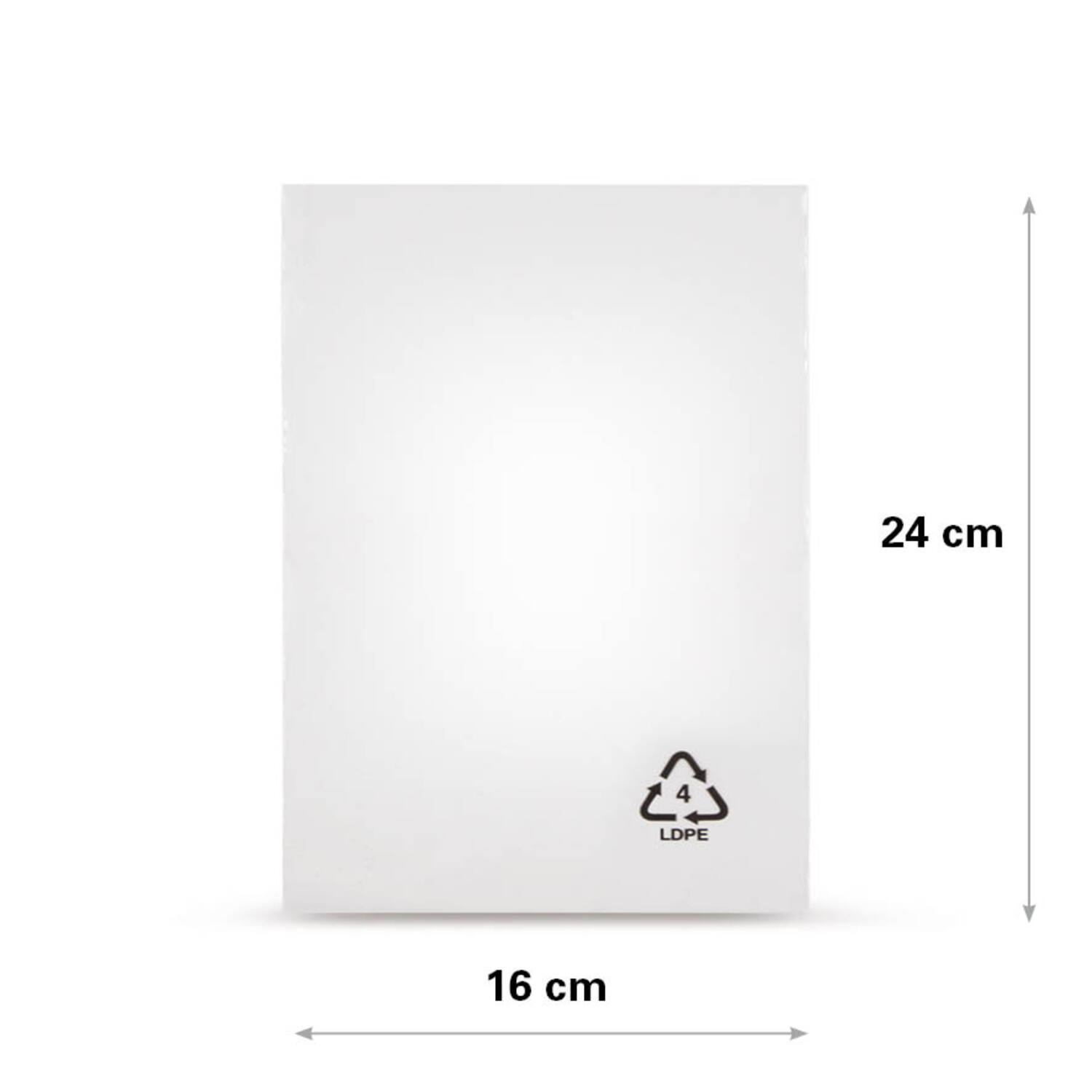 LDPE zakken 16x24cm 25my Transparant