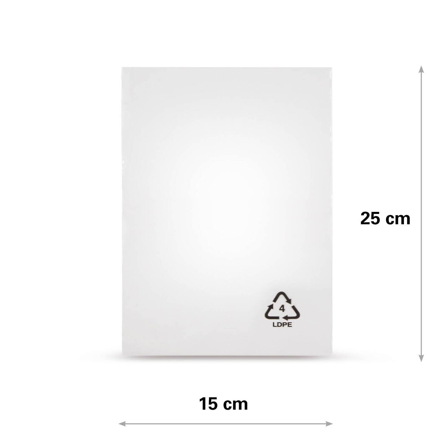 LDPE zak 50my 15x25cm transparant