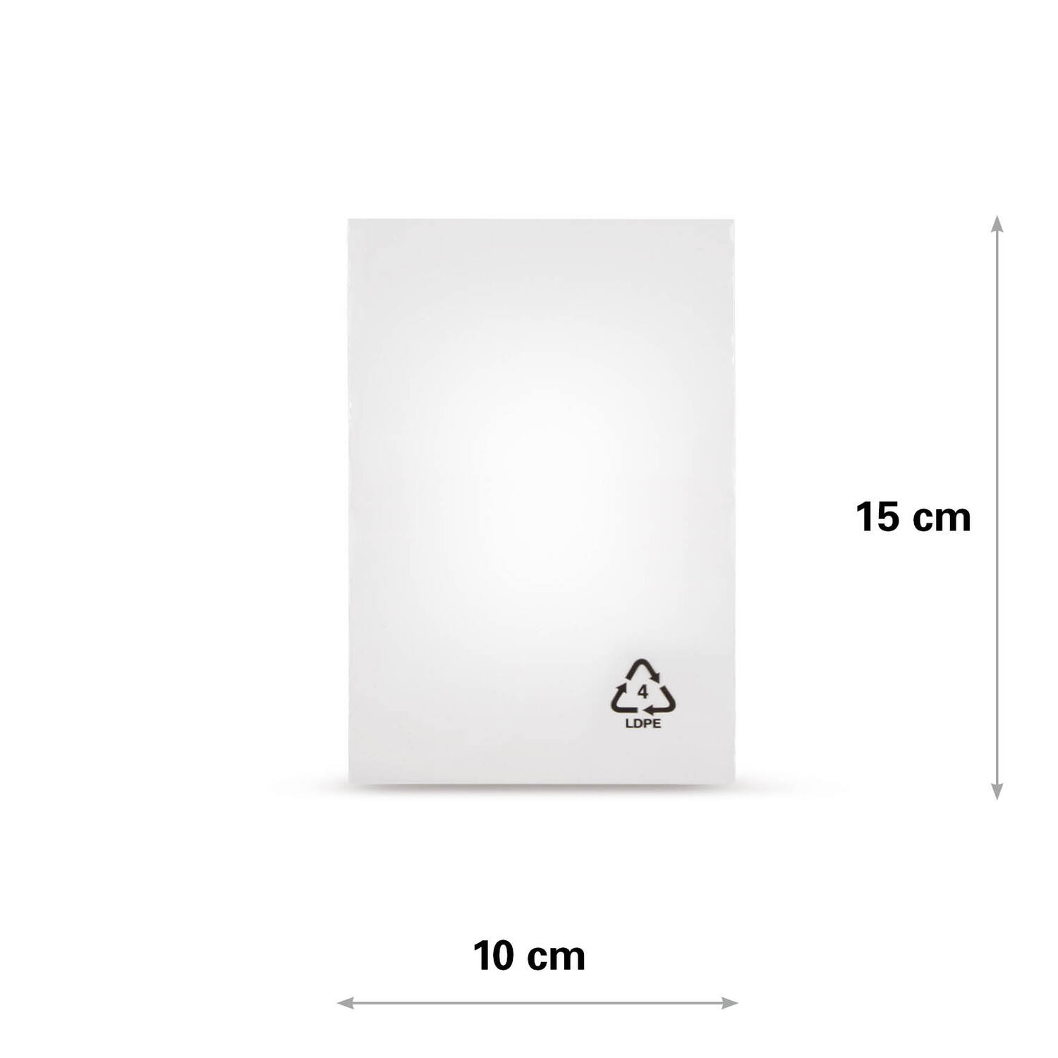 LDPE zak 50my 10x15cm transparant