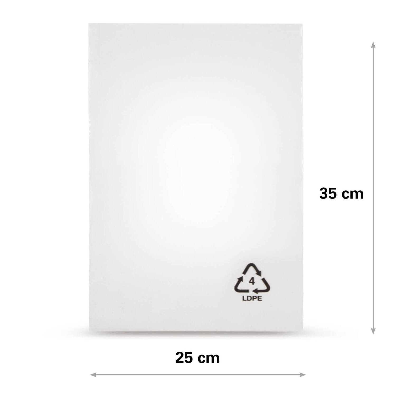 LDPE zak 50my 25x35cm transparant
