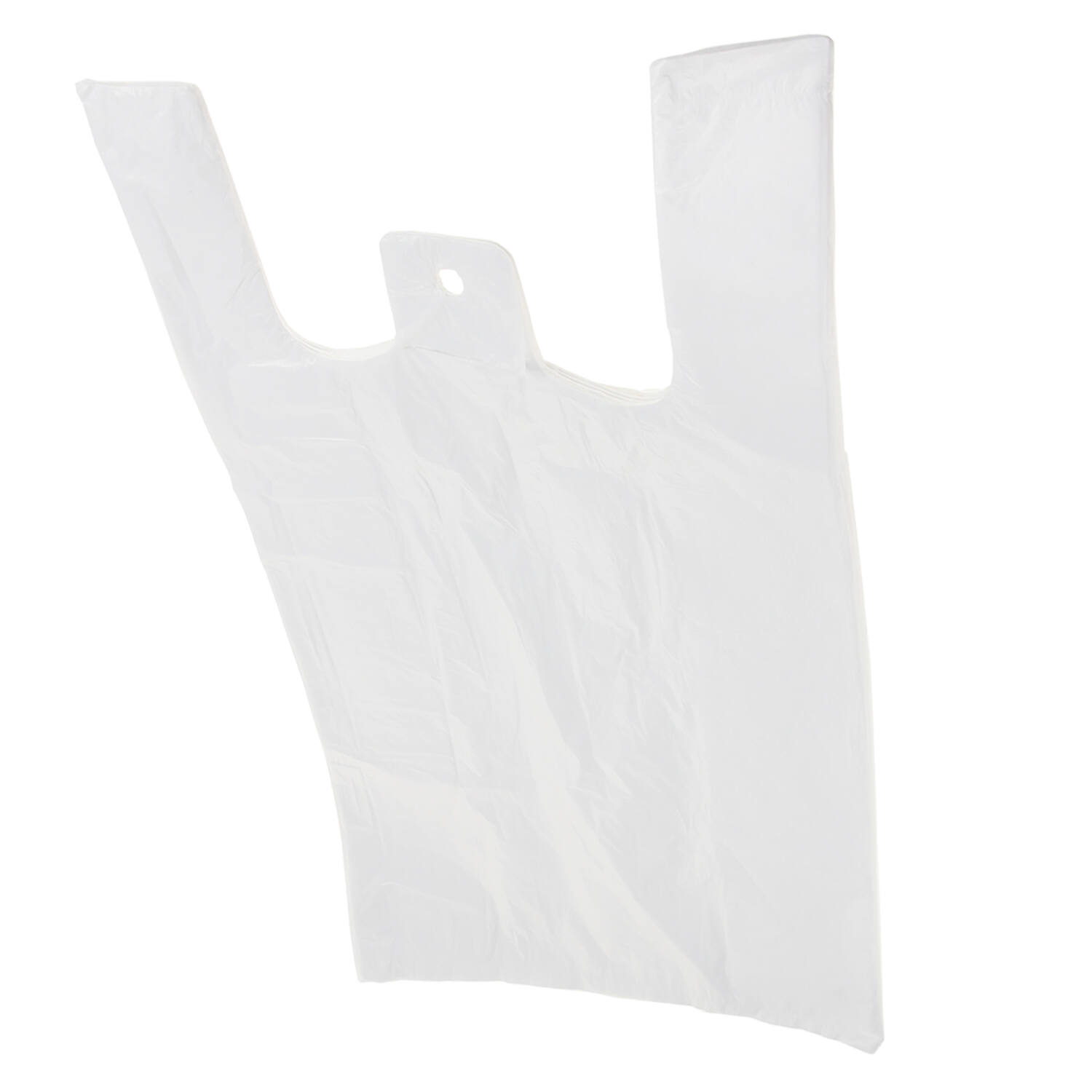 Hemddraagtassen HDPE 28+14x48cm Wit middel