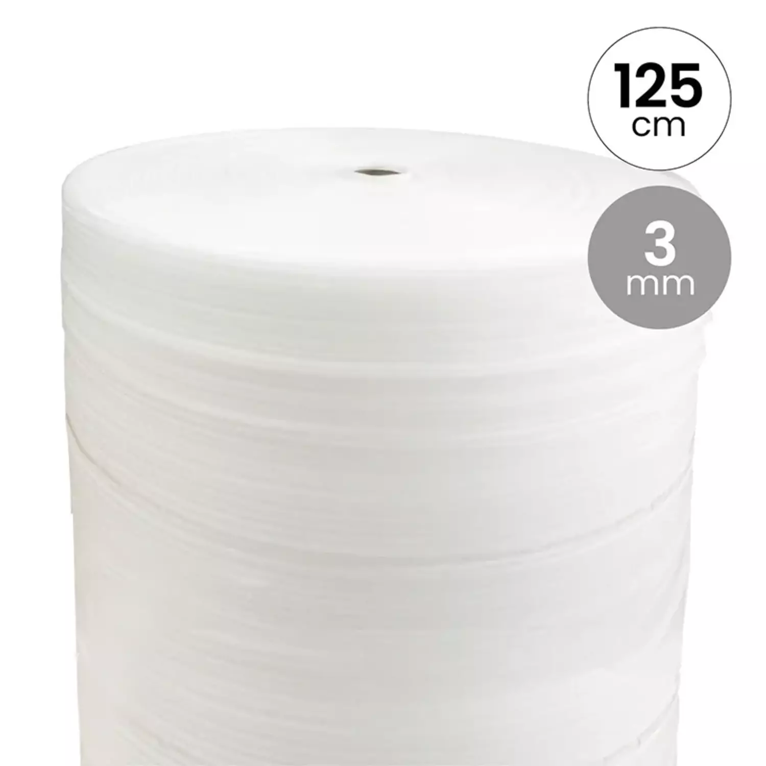Schuimfolie 125cm 3mm 175 meter