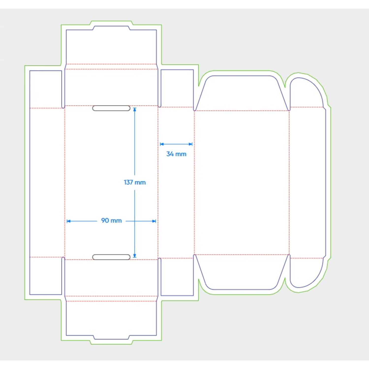 Postbox FEFCO 0427 137x90x34mm EG wit