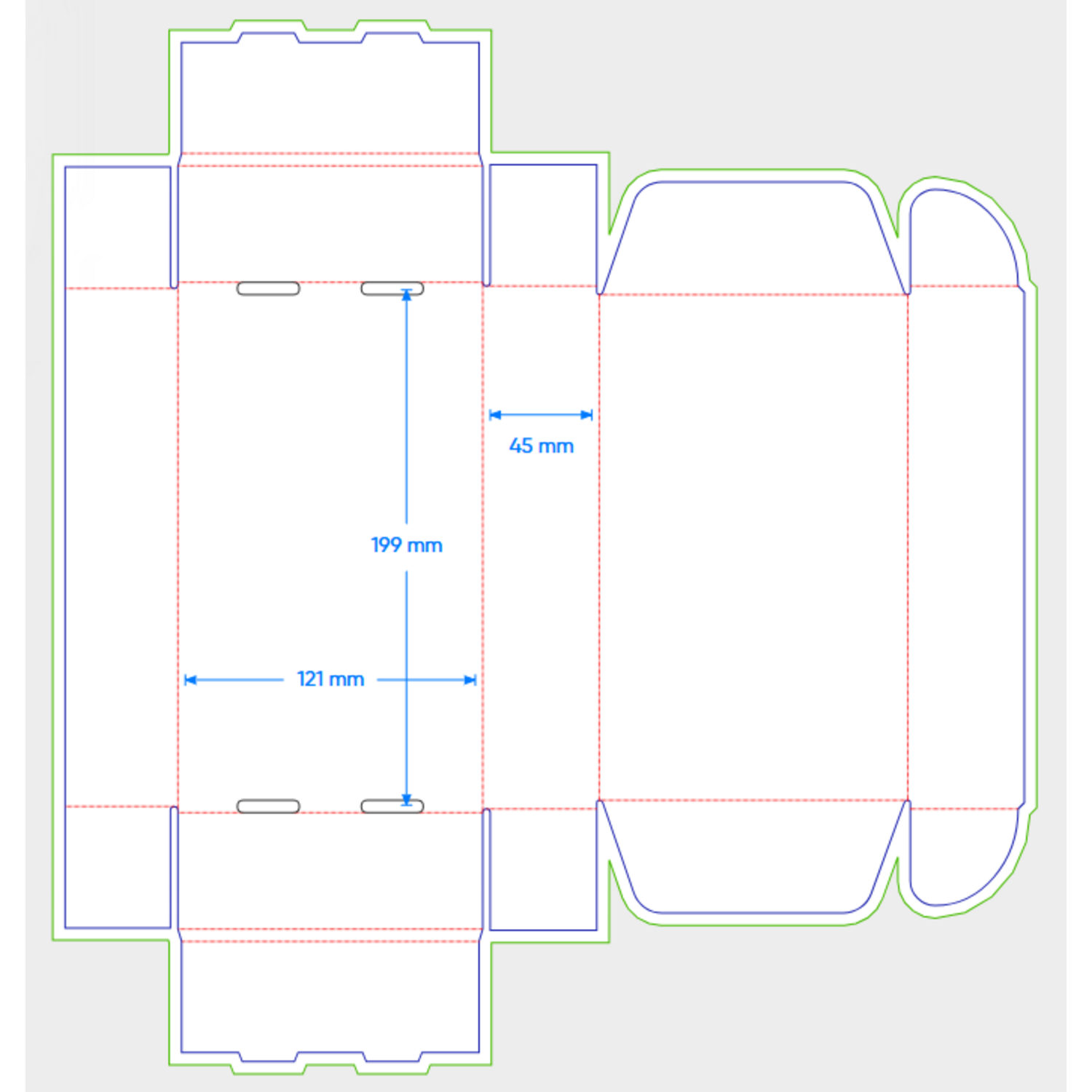Postbox FEFCO 0427 199x121x45mm EG wit