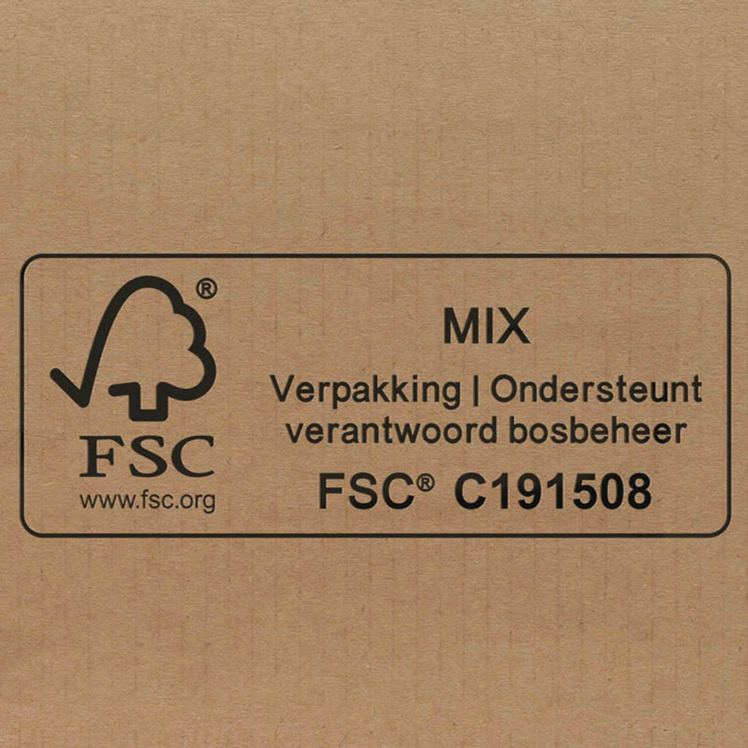Amerikaanse vouwdozen FEFCO 0201 194x194x138mm B-golf bruin FSC