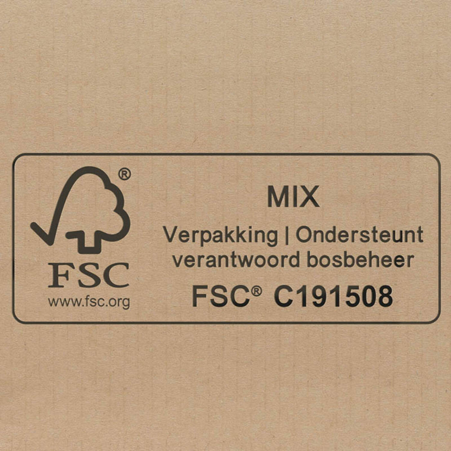 Amerikaanse vouwdozen FEFCO 0201 140x100x80mm B-golf bruin FSC