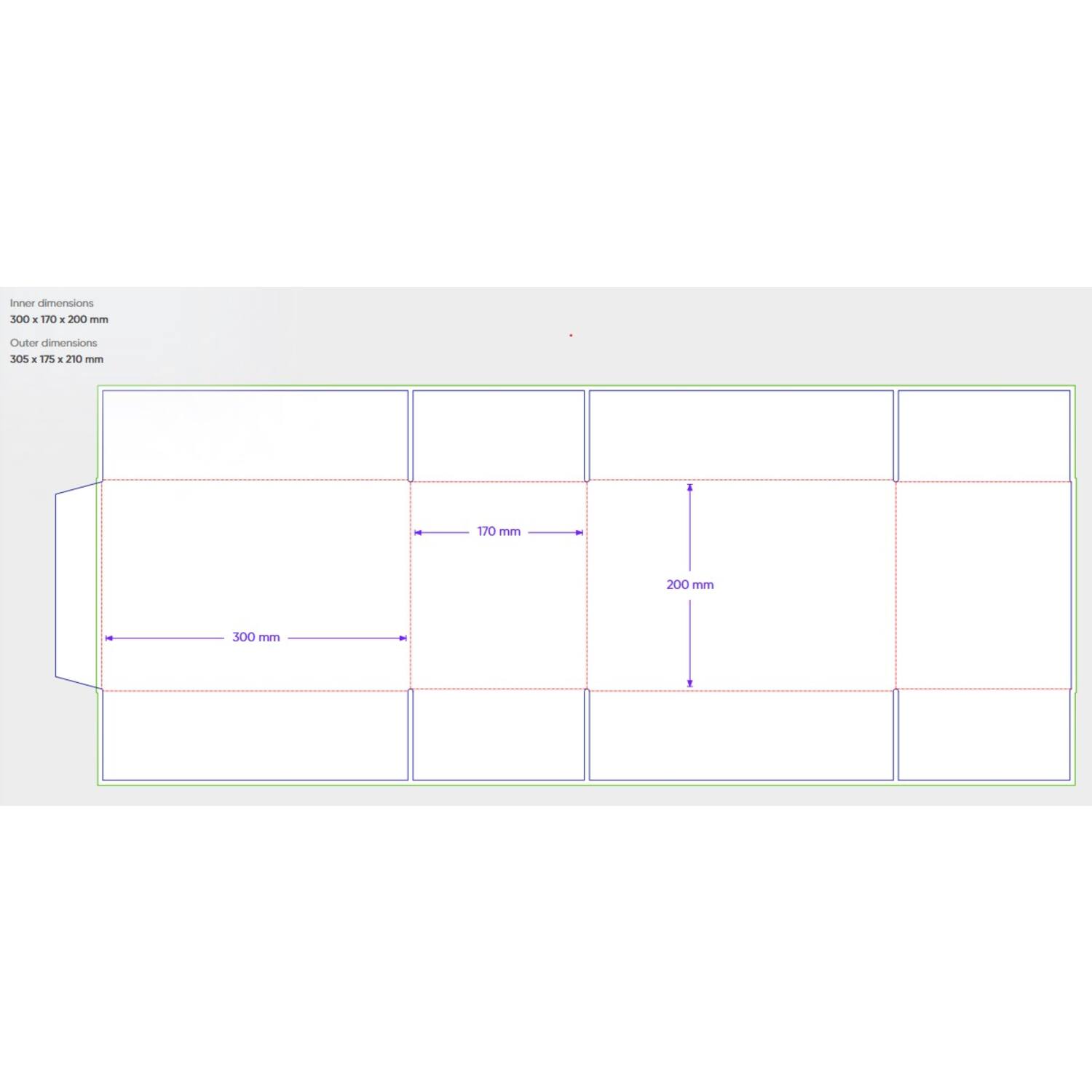 Amerikaanse vouwdozen FEFCO 0201 300x170x200 mm B-golf bruin FSC