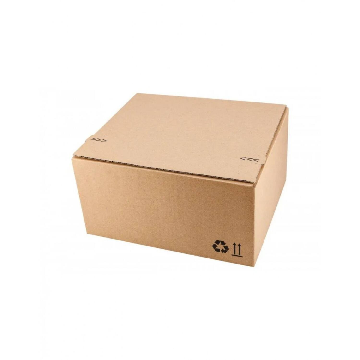 Verzendbox 1 169x130x70mm EG Bruin, Autolock + plakstrip