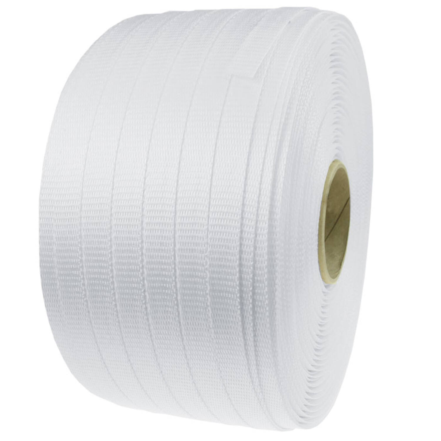 Polyesterband 16mm x 600 meter wit