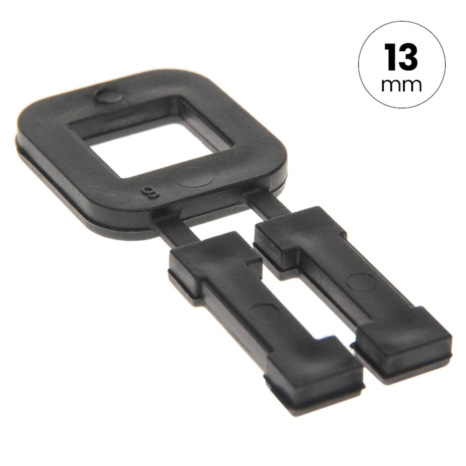 Kunststof gesp 13mm 3,7 mm zwart