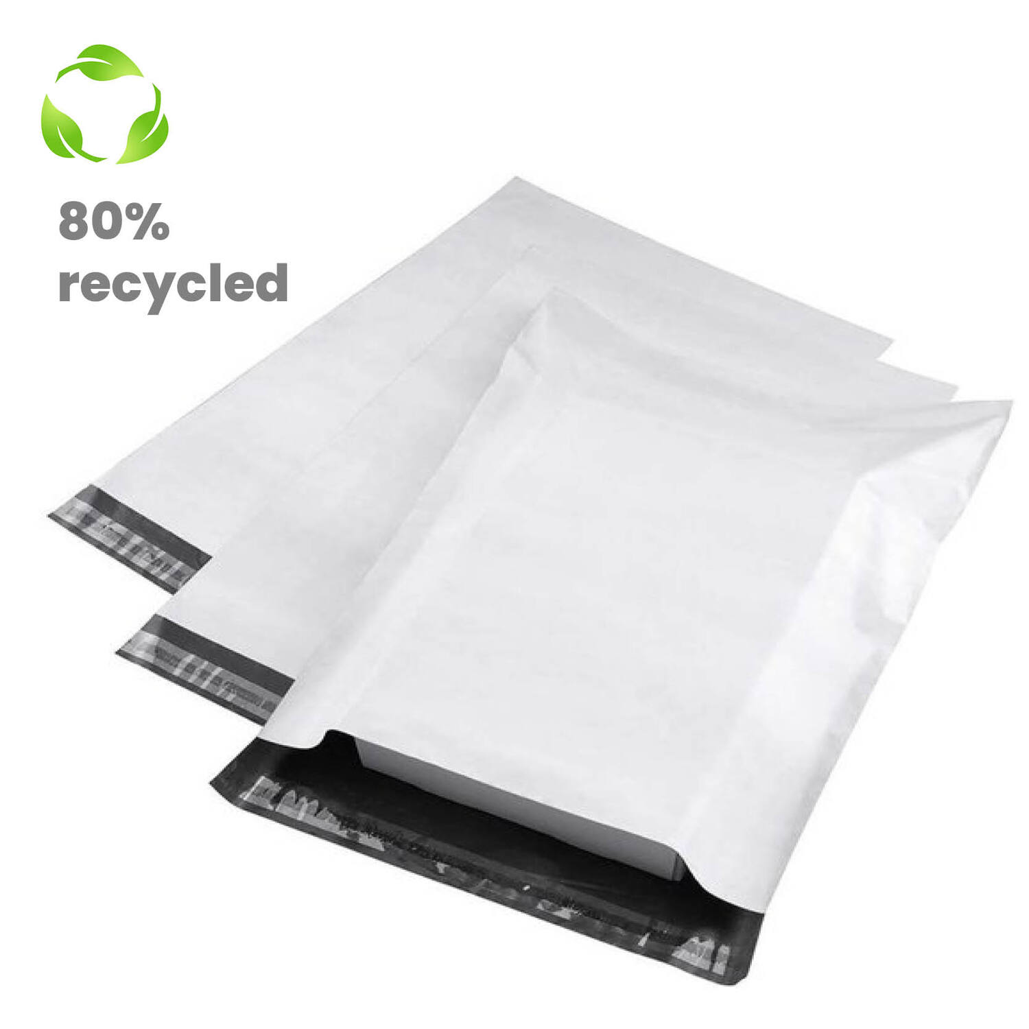 Verzendzakken Coex LDPE 80% recycled 450x550+50mm enkele plakstrip