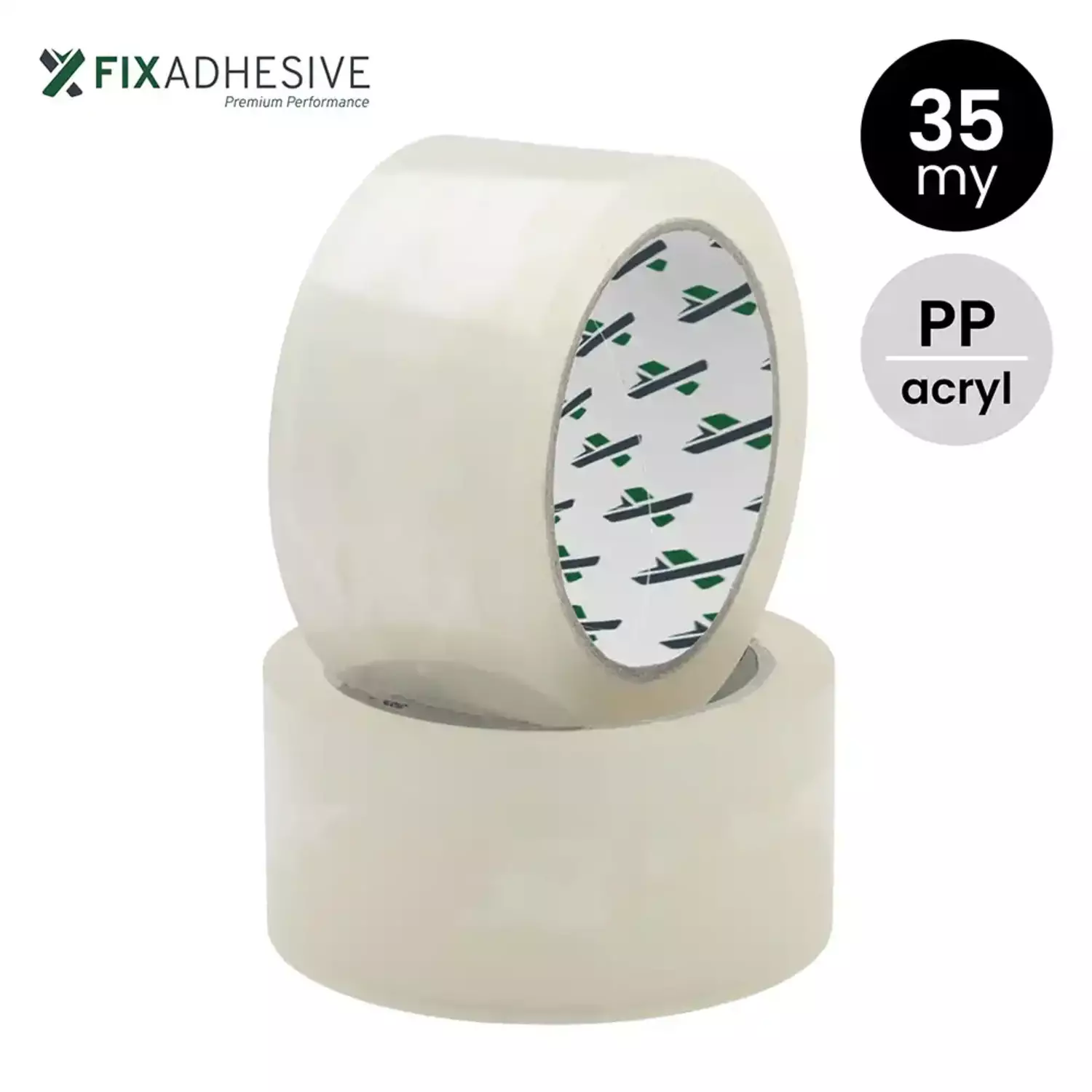FIX1000 - PP acryl tape 35my 48/66 transparant
