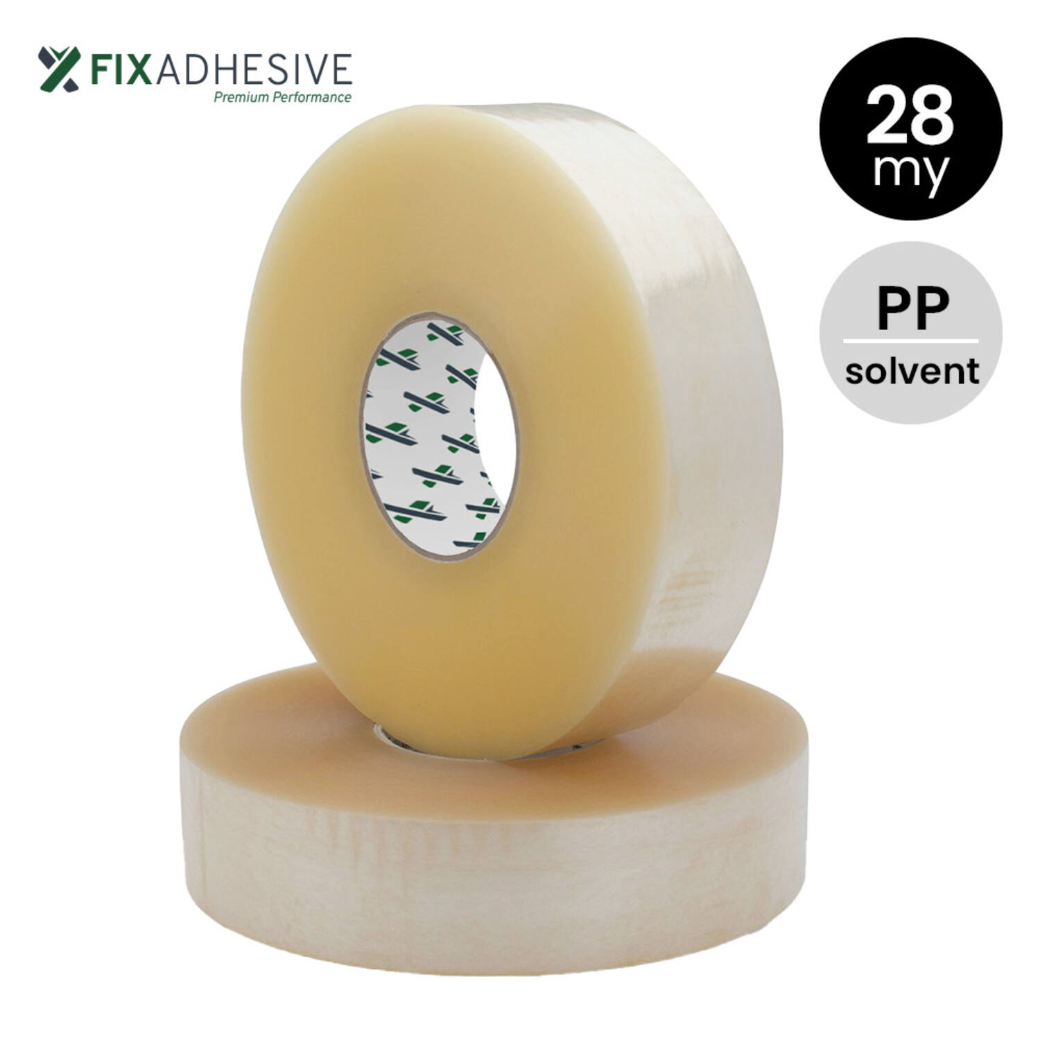 FIX3000 - PP solvent tape 28my 48/990 transparant