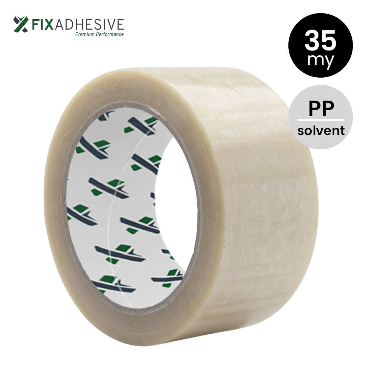 FIX3000 - PP solvent tape 35my 48/66 transparant