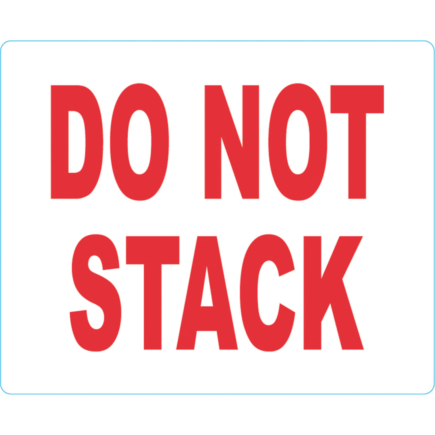 Etiketten 98x79mm wit 'Do not stack'