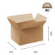 Amerikaanse vouwdozen FEFCO 0201 400x300x330mm BC-golf bruin FSC