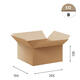 Amerikaanse vouwdozen FEFCO 0201 294x194x138mm B-golf bruin FSC