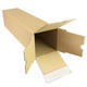Longbox 435x105x105mm bruin A2 met plakstrip
