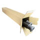 Longbox 860x105x105mm bruin A0 met plakstrip