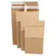 Verzendzakken kraft 380x480x80 mm met 2x strip + tearstrip FSC