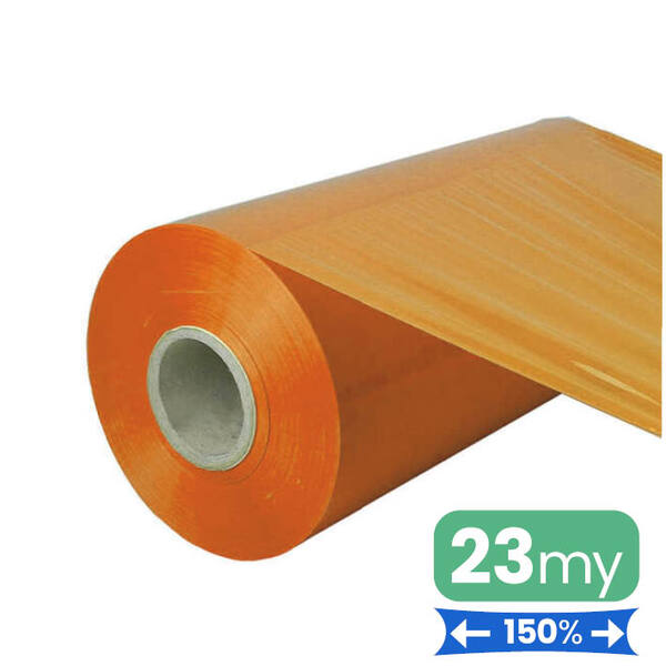 Machinewikkelfolie 23my 50cm oranje rek 150%