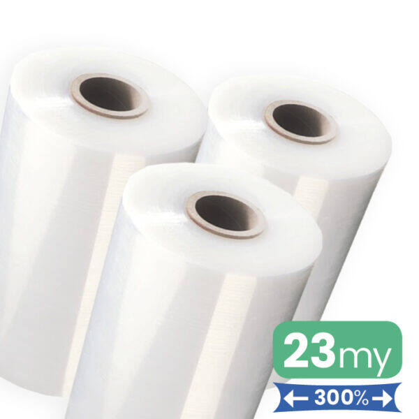 Machinefolie 23my 50cm x 1.500m Transparant rek 300% Normal cling