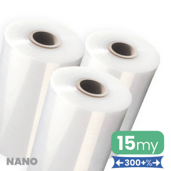 Machinefolie 15my 50cm x 2.300m Transparant rek 300% NANO