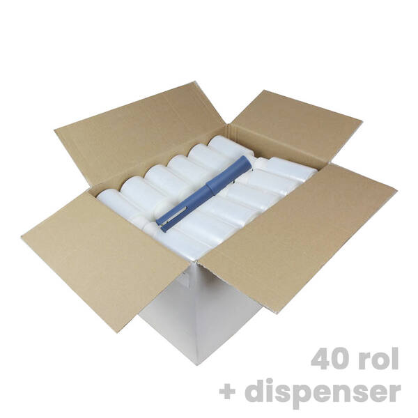 Bundelfolie 17my 10cm 150m + dispenser transparant / 230.005