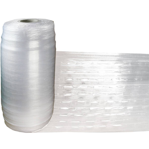 Macro perforated machinefilm pre-stretch transparant 14my 45 cm x 2.000 m
