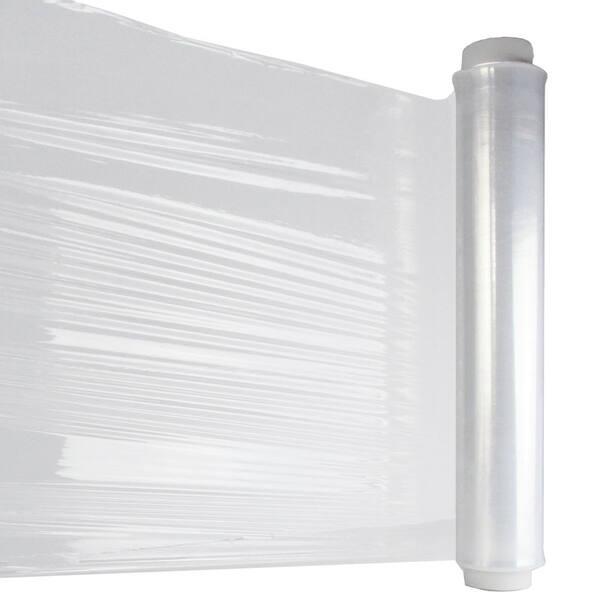 Handwikkelfolie 8 my 43cm x 600mtr Prestretch transparant