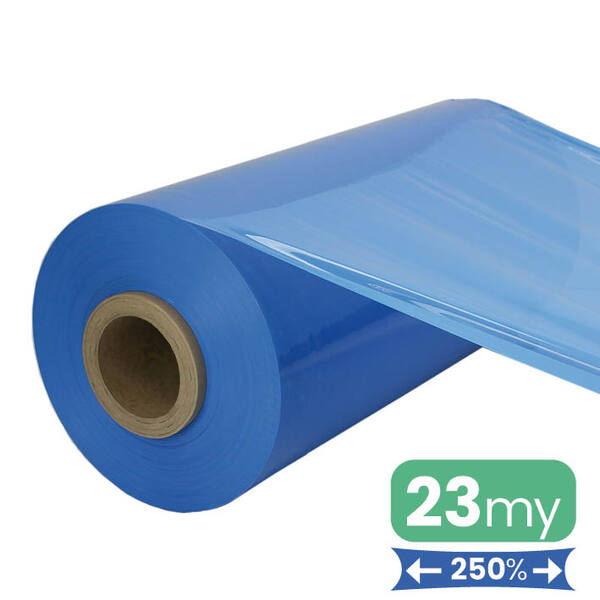 Machinefolie 23my 50cm blauw rek 250%