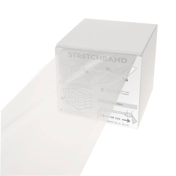 Elastic stretchband 100 x 1.200mm transparant 100 stuks per doos