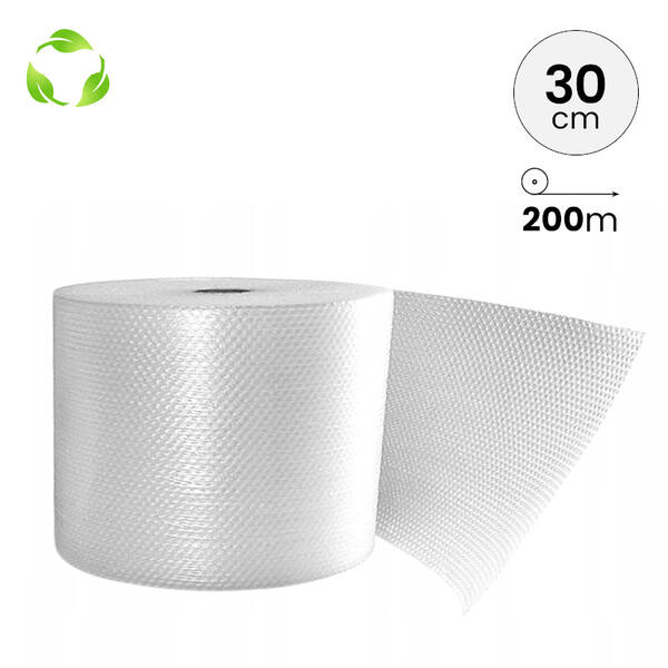 Luchtkussenfolie 30cm x 200mtr - 10x4mm nop T70