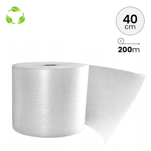 Luchtkussenfolie 40cm x 200mtr - 10x4mm nop T70