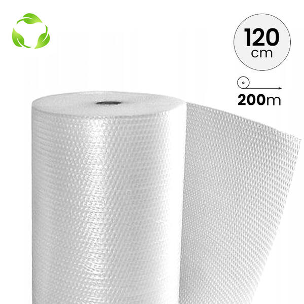 Luchtkussenfolie 120cm x 200mtr - 10x4mm nop T70