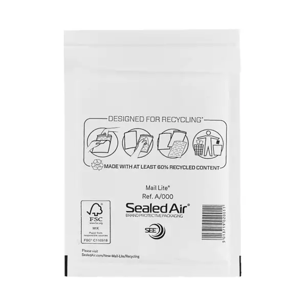 Luchtkussen envelop Mail Lite® Standard A/000 110x160mm wit