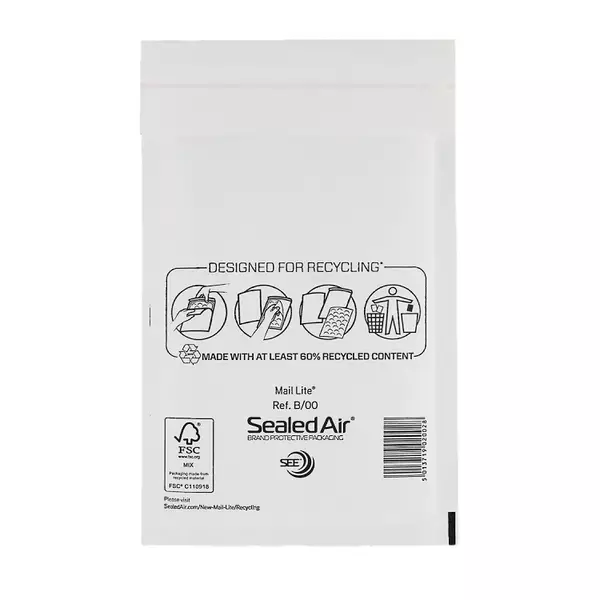 Luchtkussen envelop Mail Lite® Standard B/00 120x210mm wit