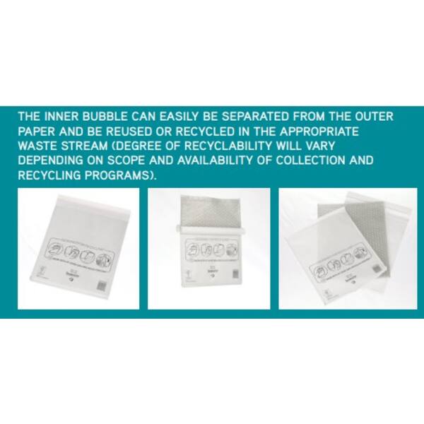 Luchtkussen envelop Mail Lite® Standard B/00 120x210mm wit
