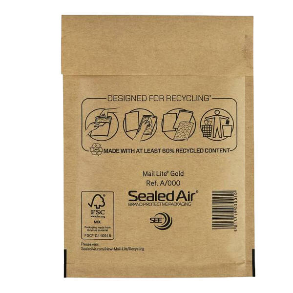 Luchtkussen envelop Mail Lite® Standard A/000 110x160mm bruin
