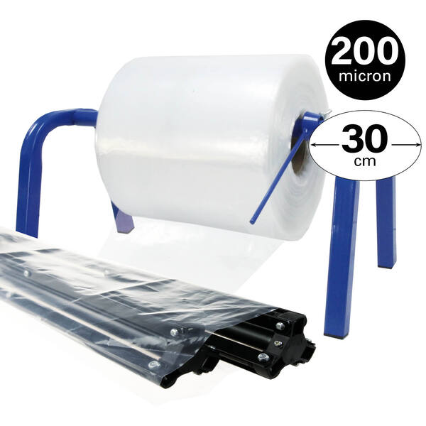 LDPE buisfolie 30 cm 200 my transparant