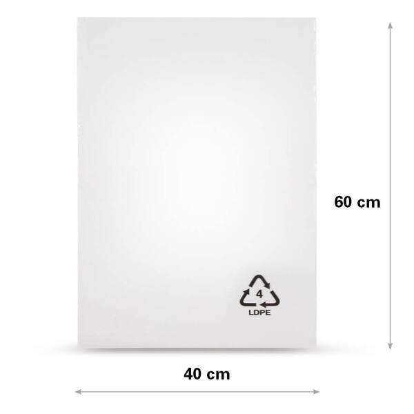 LDPE zak 40x60cm 50my transparant