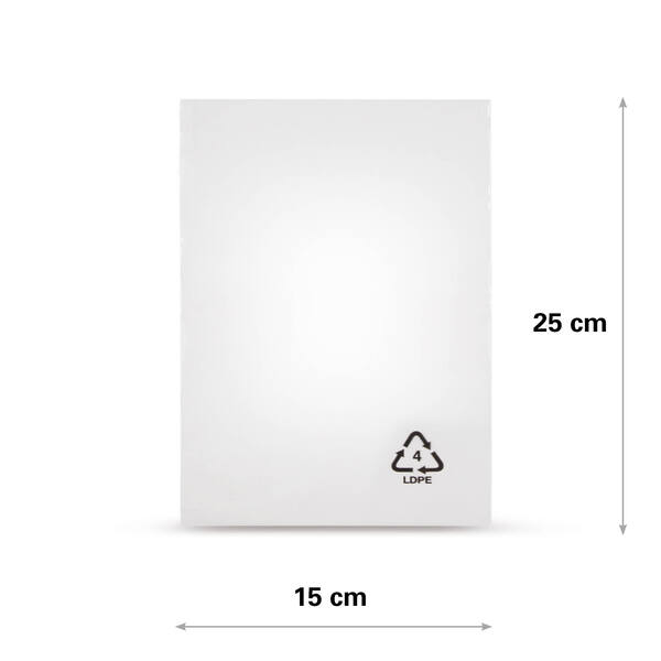 LDPE zak 50my 15x25cm transparant